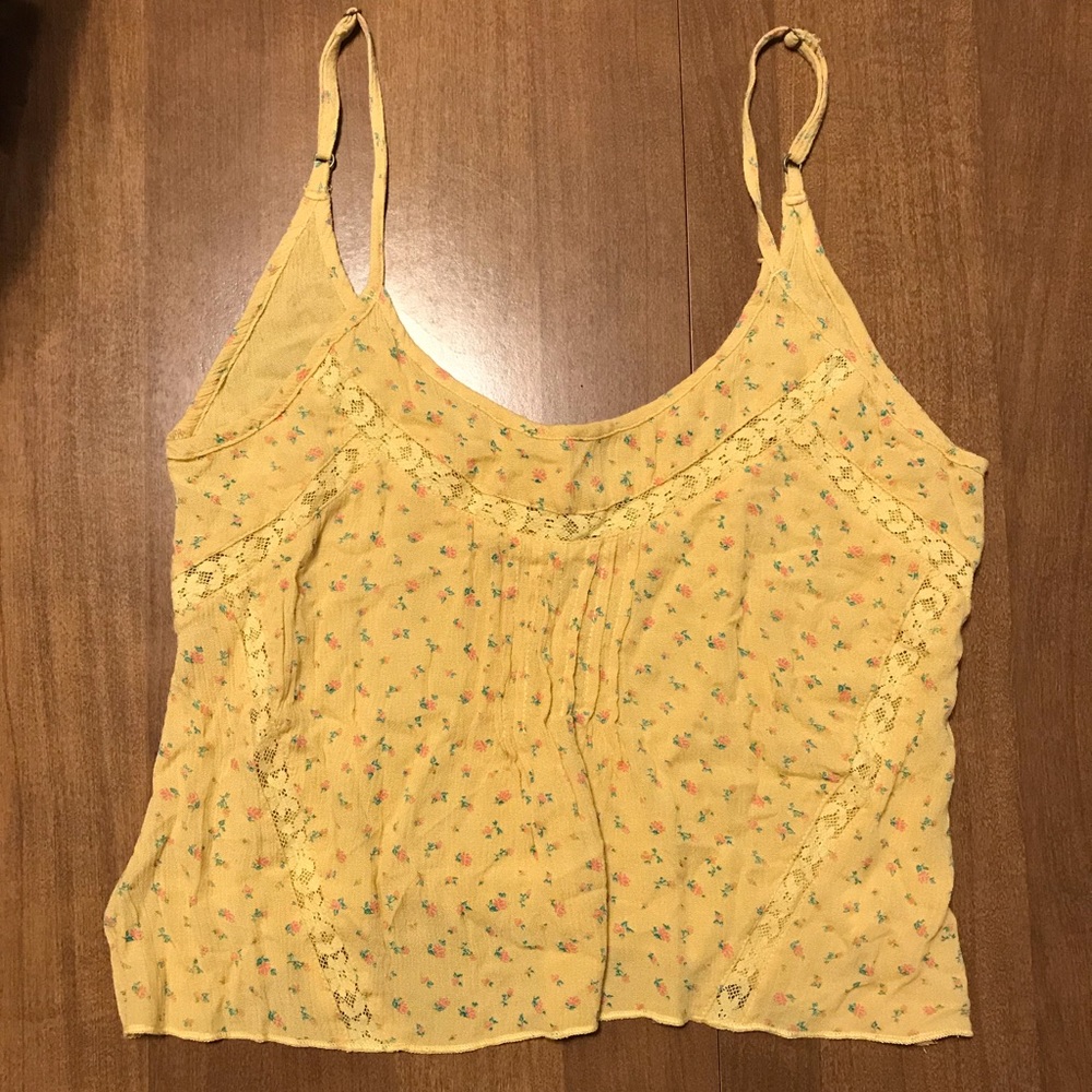 Billabong spaghetti strap floral crop top Boho